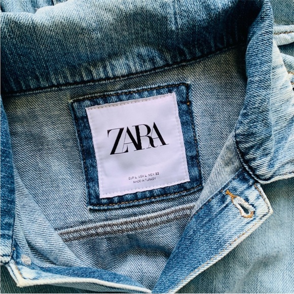 Zara Light Blue Denim Jumpsuit - Picture 12 of 14